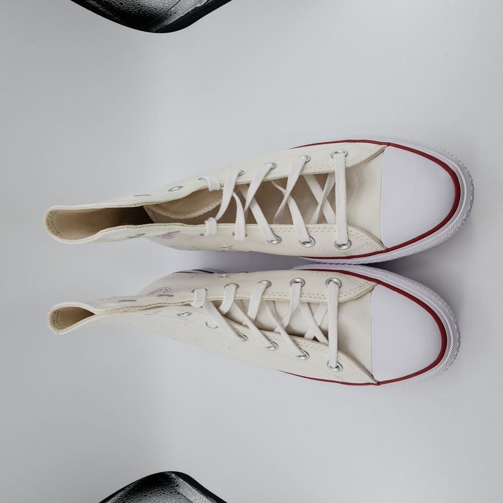 Converse Chuck Taylor All Star Lift Platform Womens 9 Vintage White Stars NEW - Picture 4 of 10